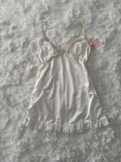 white pumpkin martini slip dress