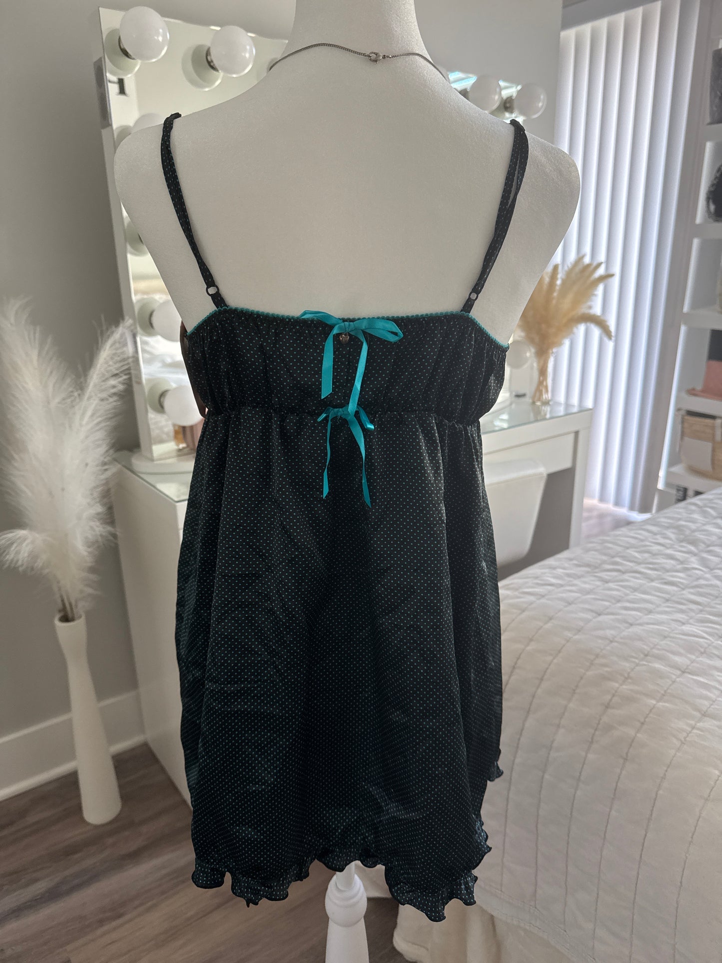 teal poppy mint spritz slip dress