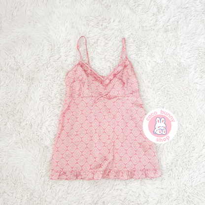 delicate ruffle bow camisole