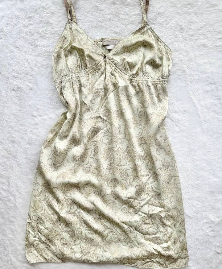 vintage victoria's secret paisley slip dress
