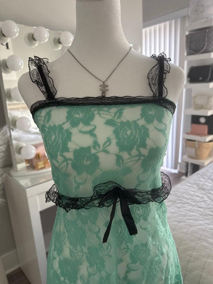 blueberry aqua colada cocktail slip dress