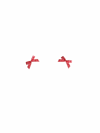 two bows on ears / red