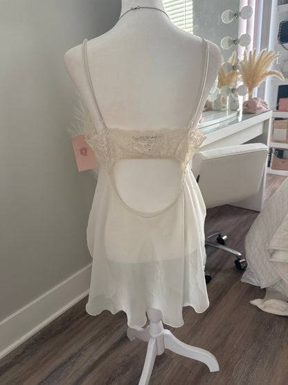 white peach margarita slip dress