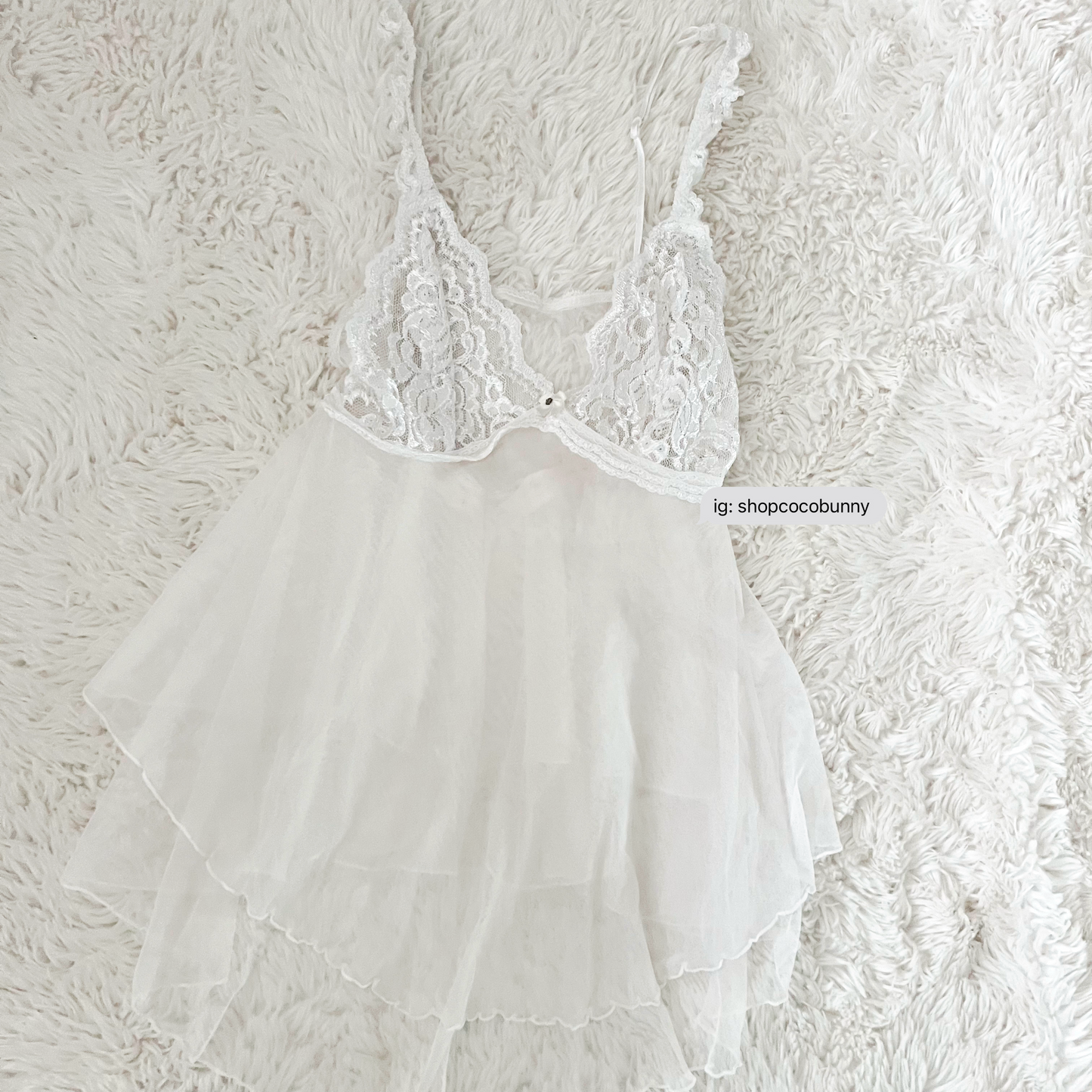 white lily delicate handkerchief slip dress