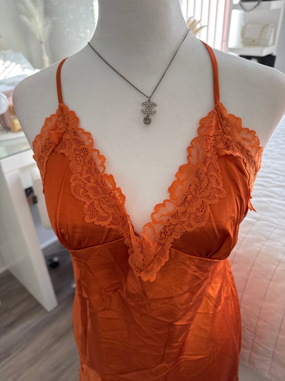tangerine mojito cocktail slip dress