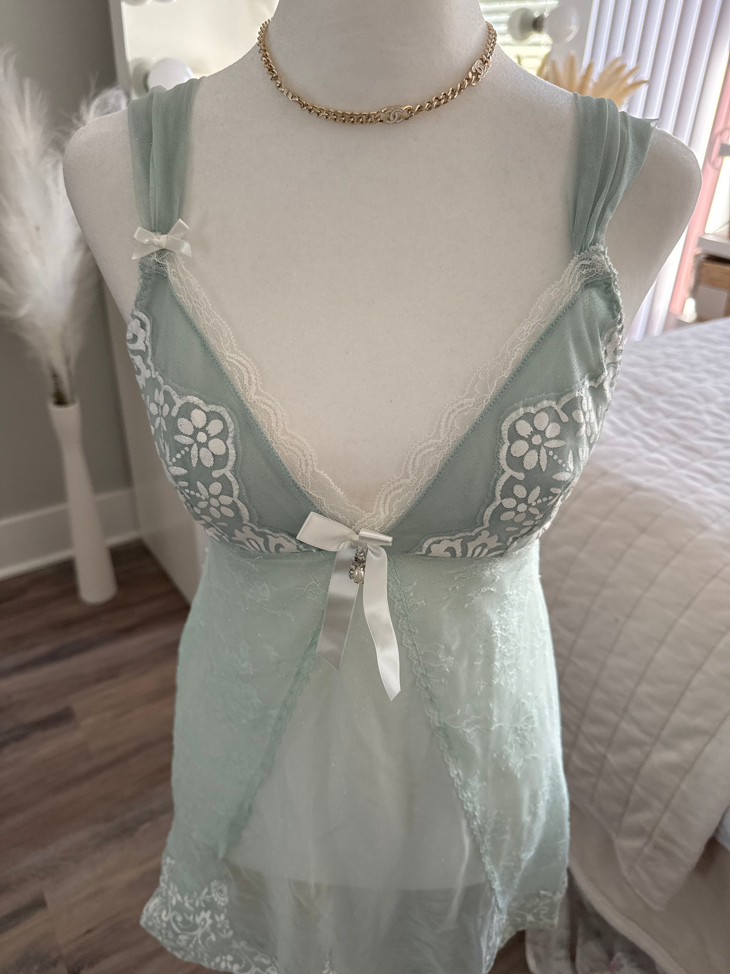 green apple berry martini slip dress