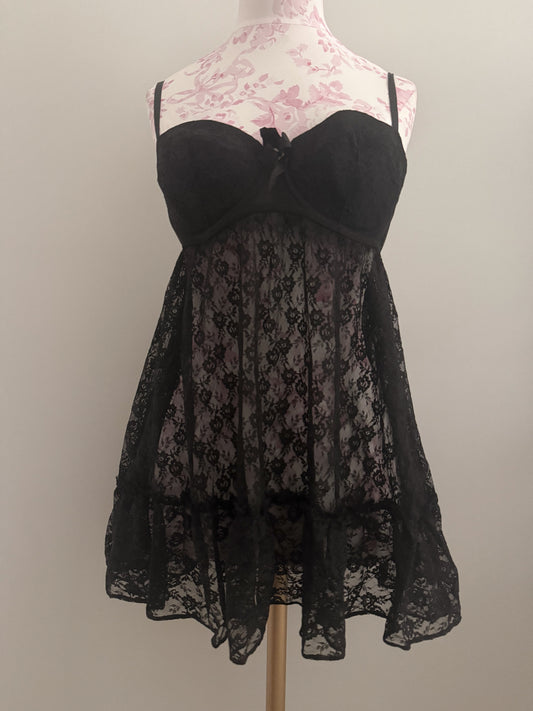 noir diamond margarita slip dress