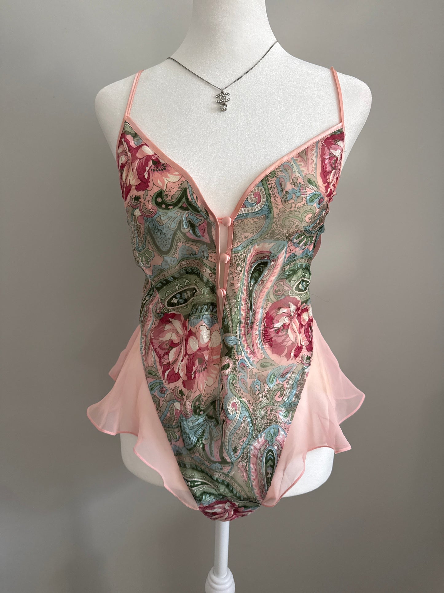 victoria’s secret frozen rose bodysuit