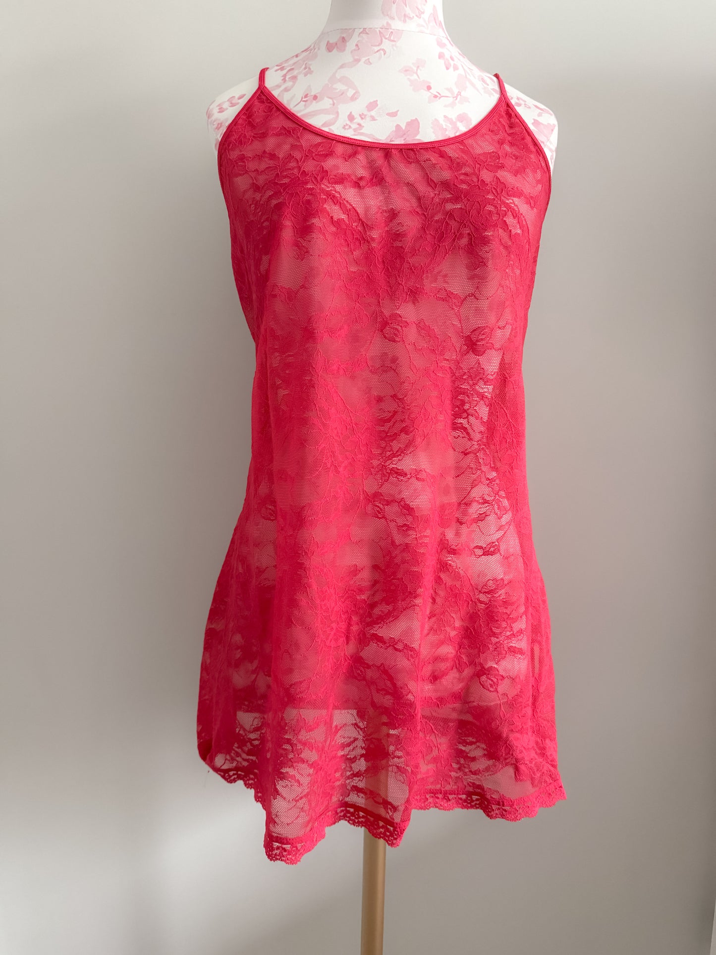 crushed raspberry sour slip dress