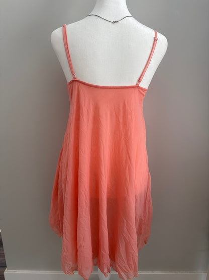 raspberry coral martini slip dress