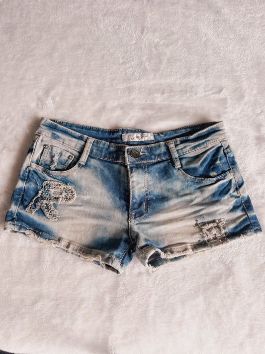 stitched sinner bunny shorts