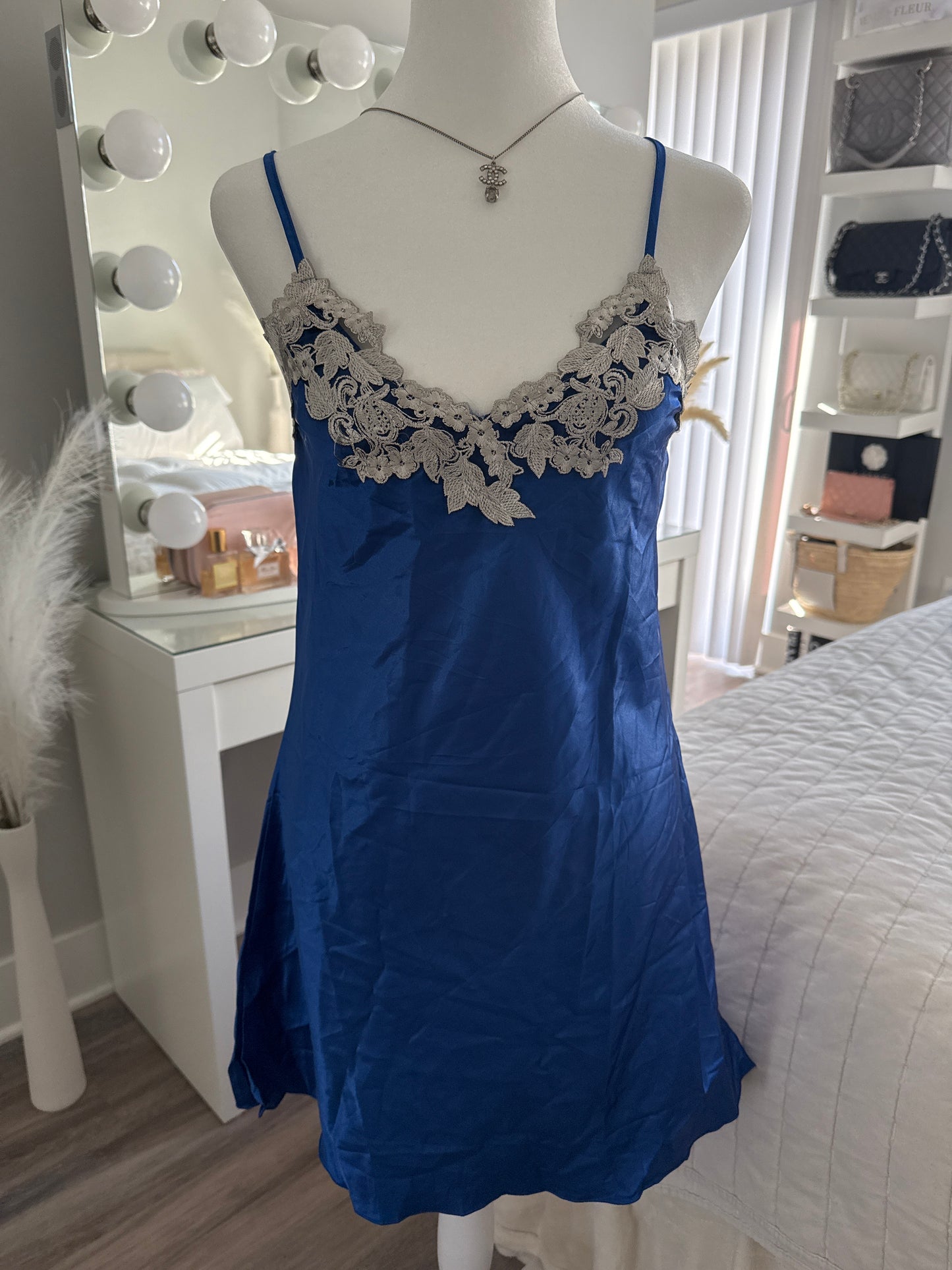 blueberry mint manhattan slip dress