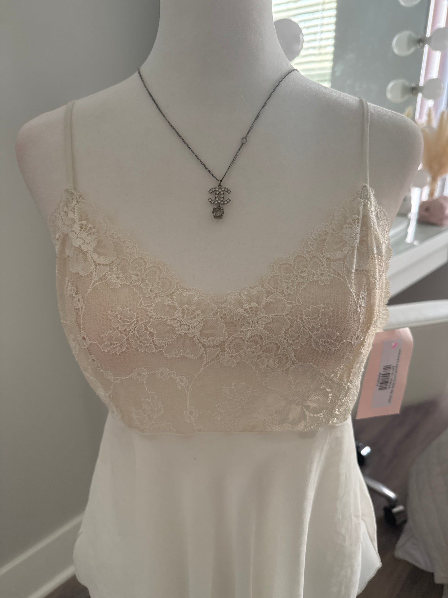 white peach margarita slip dress