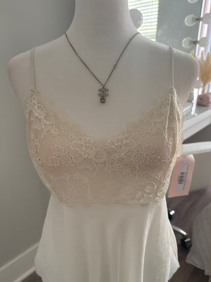 white peach margarita slip dress