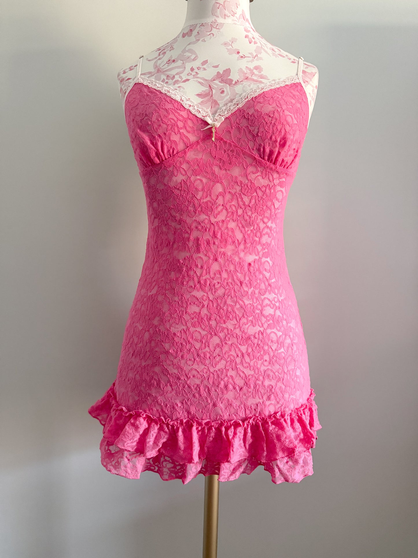 pink pearl dream martini slip dress