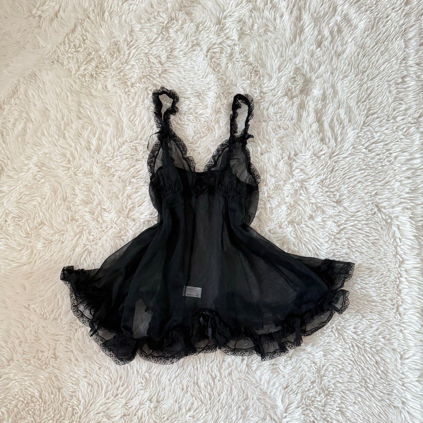 black fairy grunge ribbon slip dress