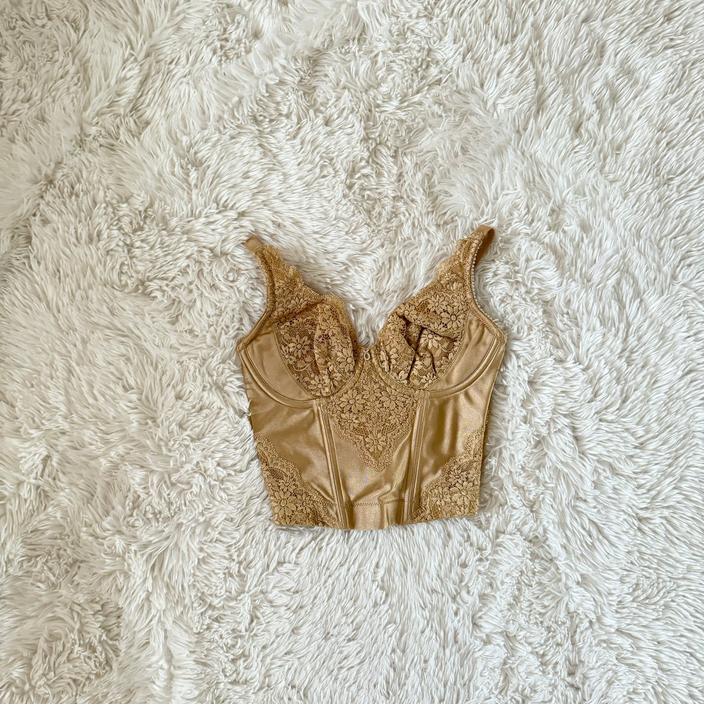 bronze gold embroidery corset