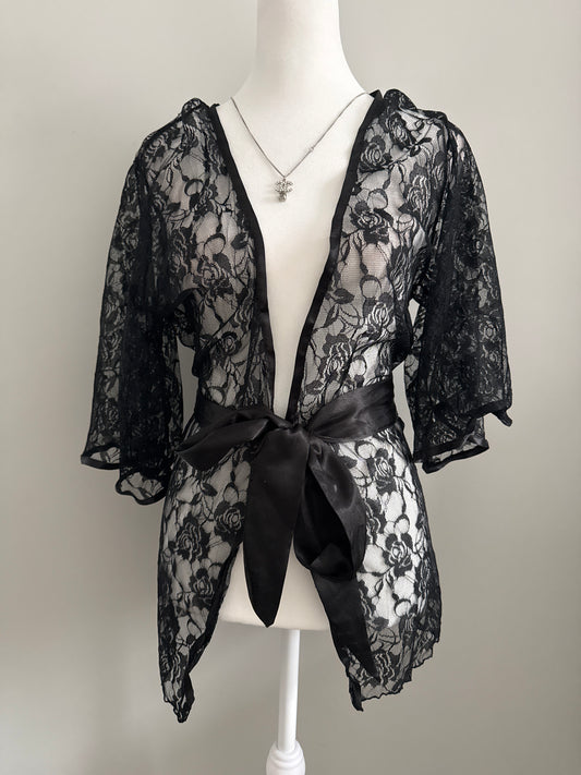 black widow cocktail robe
