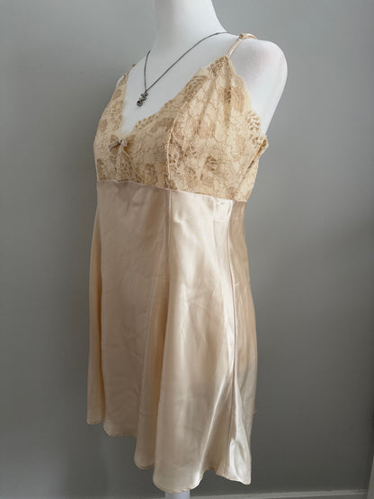 toasted almond martini slip dress