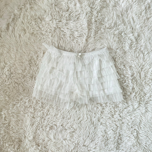 ruffle bow shorts