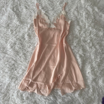 pink strawberry cream daiquiri slip dress