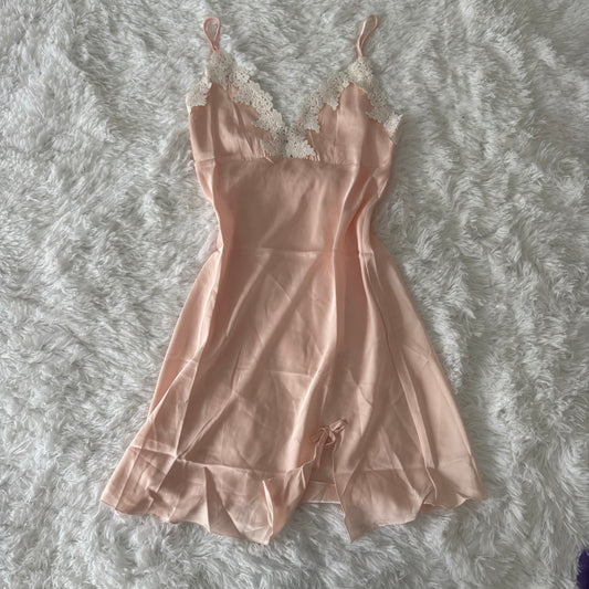 pink strawberry cream daiquiri slip dress