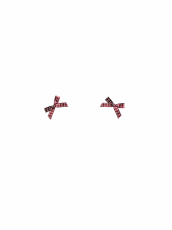 two bows on ears / burgundy