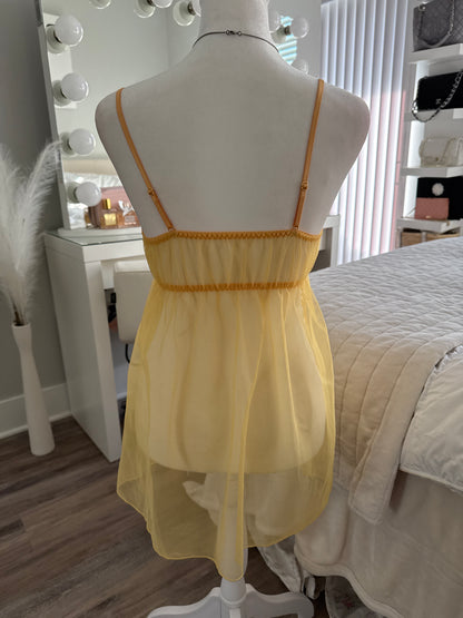 lemon and peach bellini slip dress