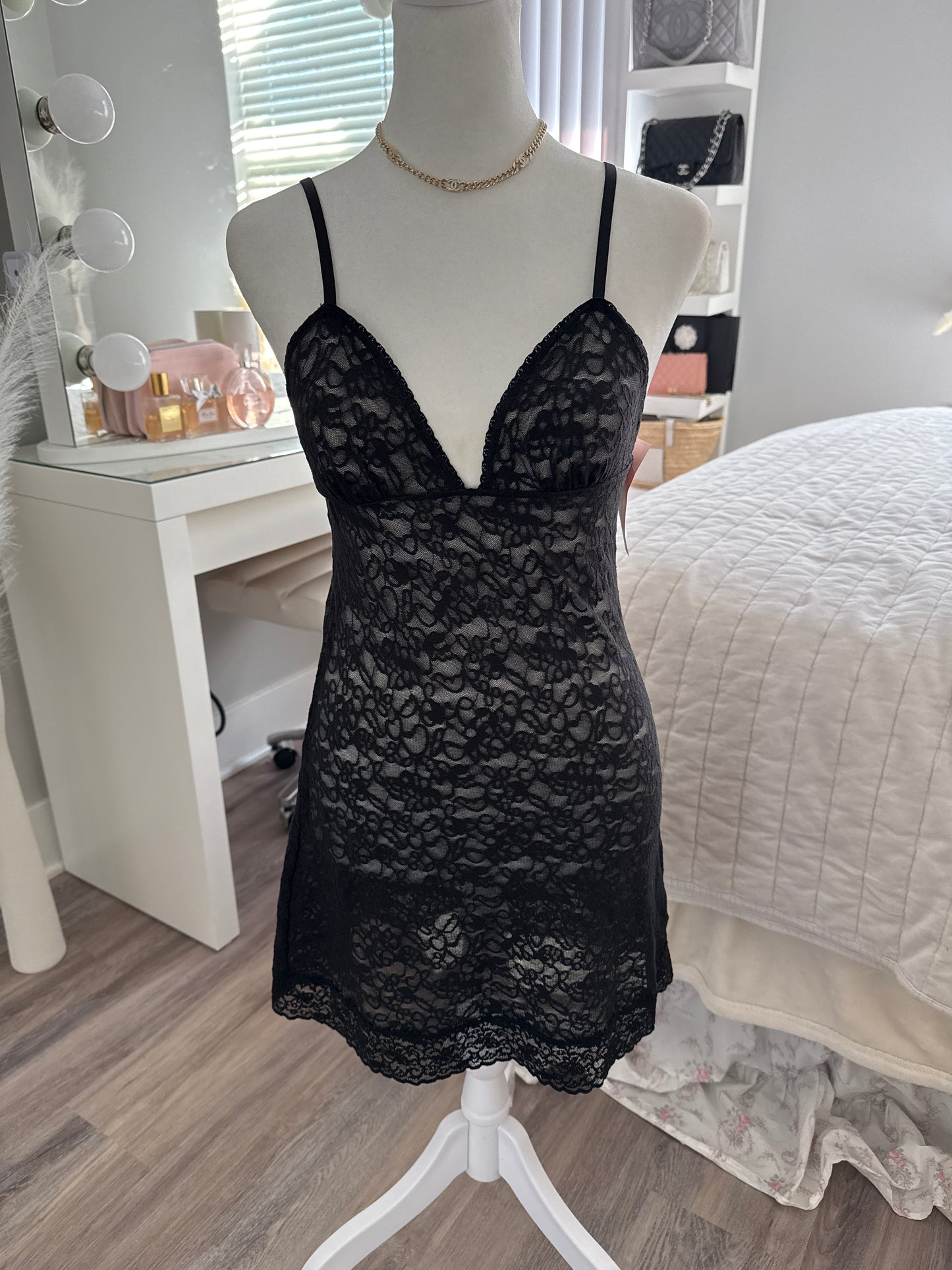 victoria’s secret obsidian old fashioned slip dress