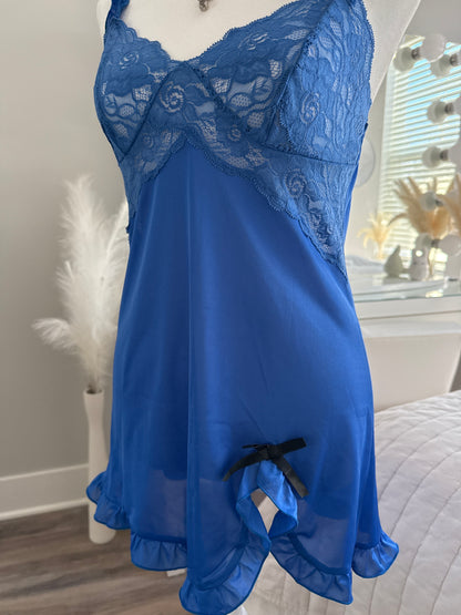 blue violet margarita slip dress