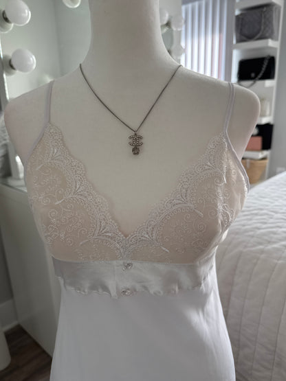 pearl rose martini slip dress