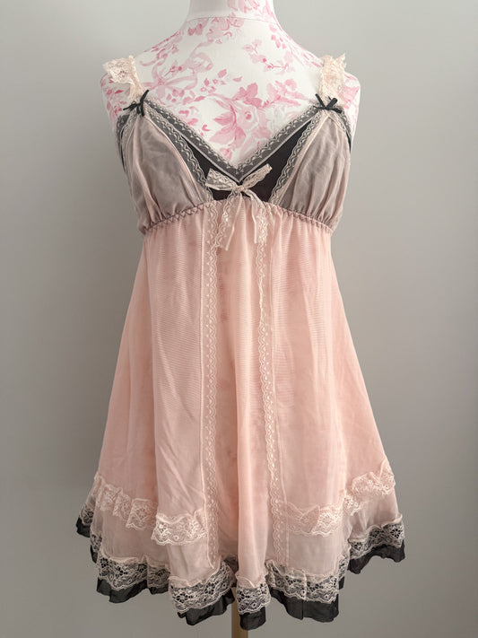 pink peach drizzle margarita babydoll
