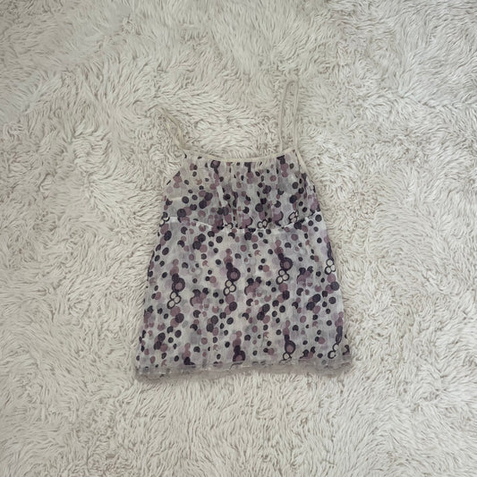 y2k ruched bubble camisole