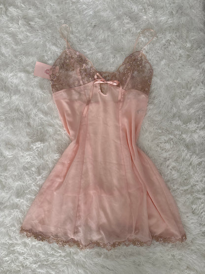 pink cloud guava cocktail slip dress