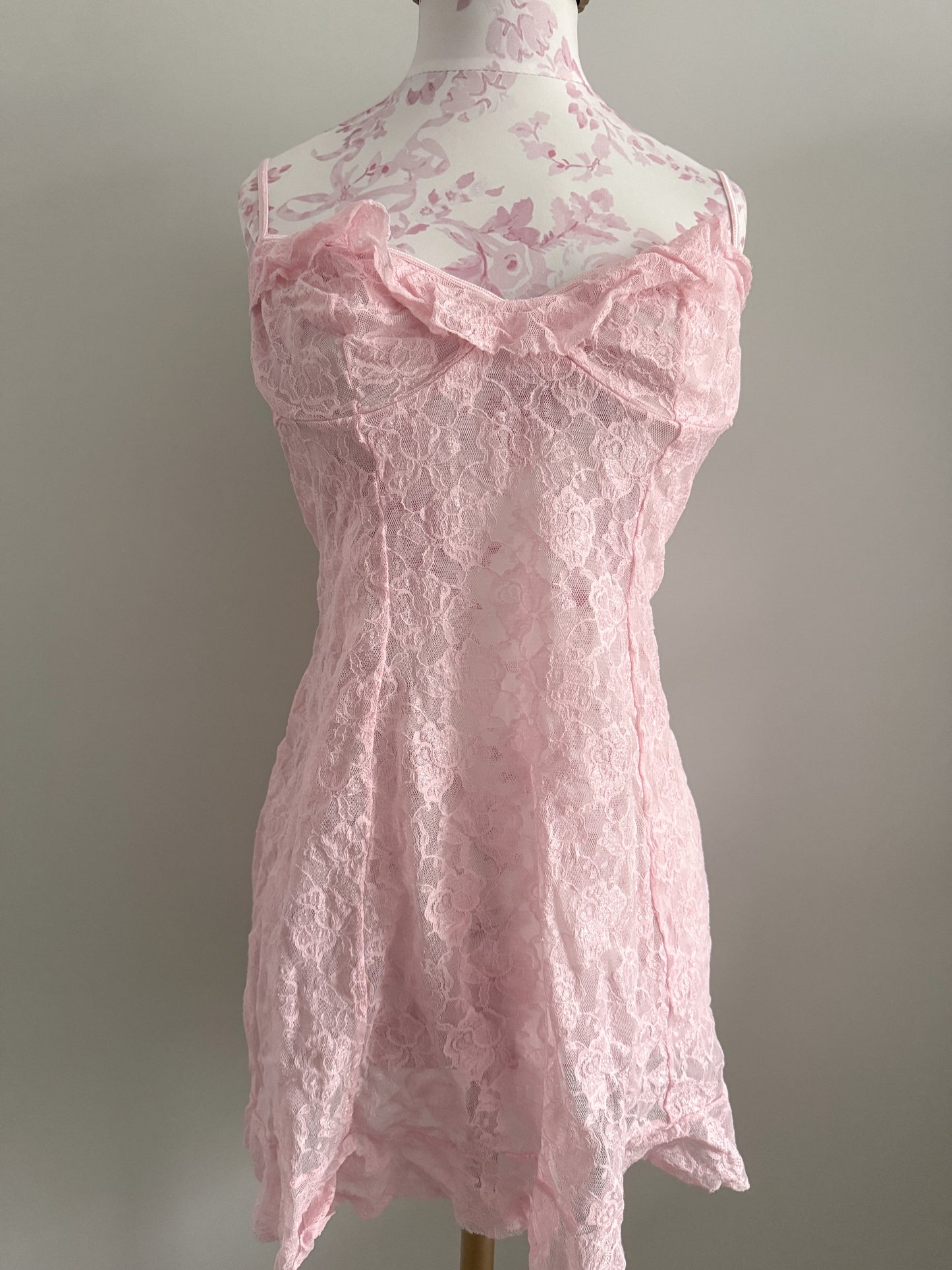 blush campari bloom cocktail slip dress