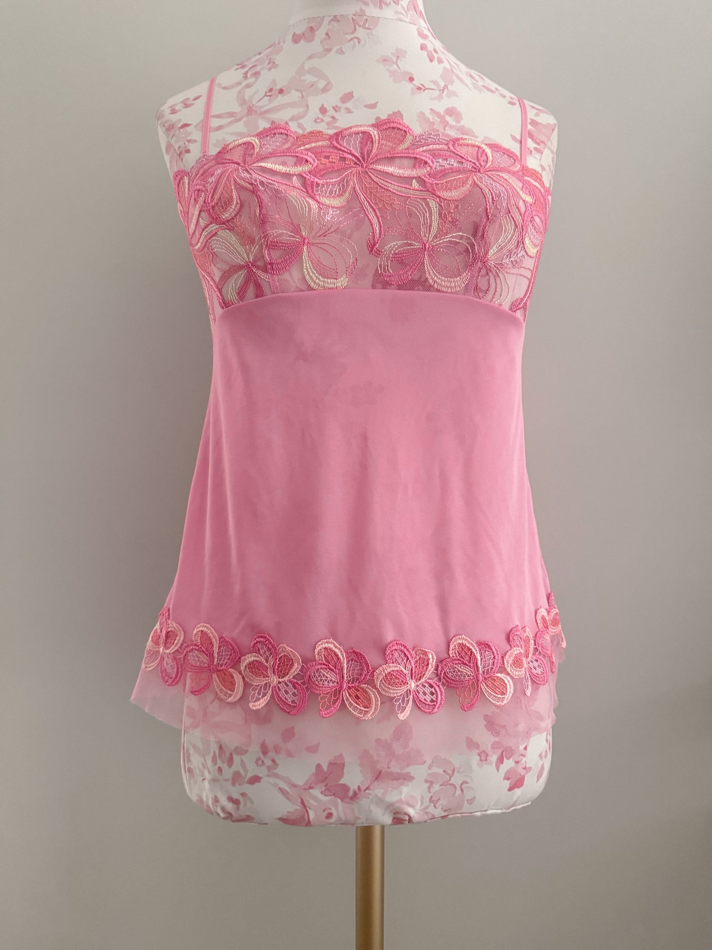 rose frost twist martini camisole