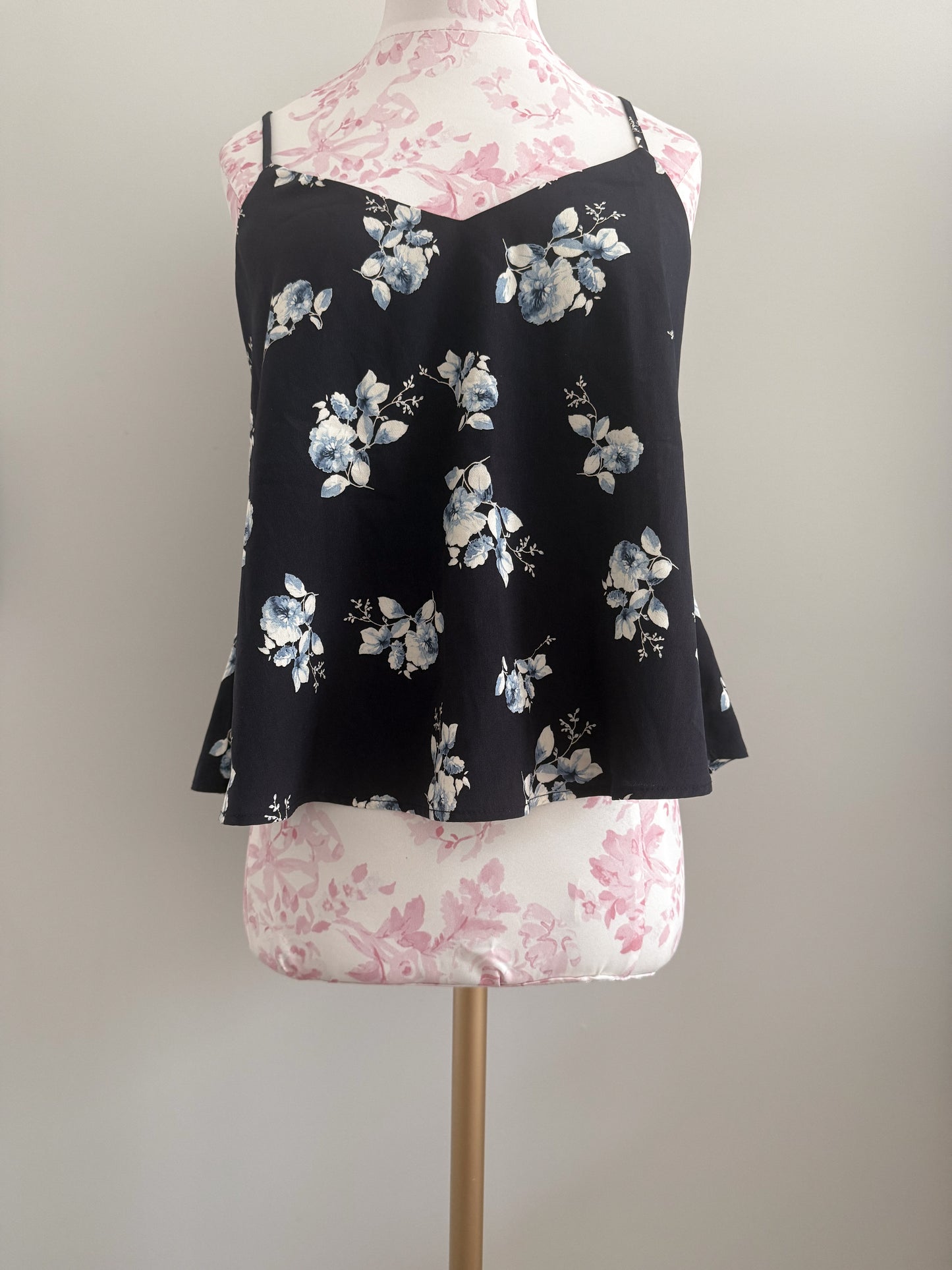 blue butterfly fizz martini camisole