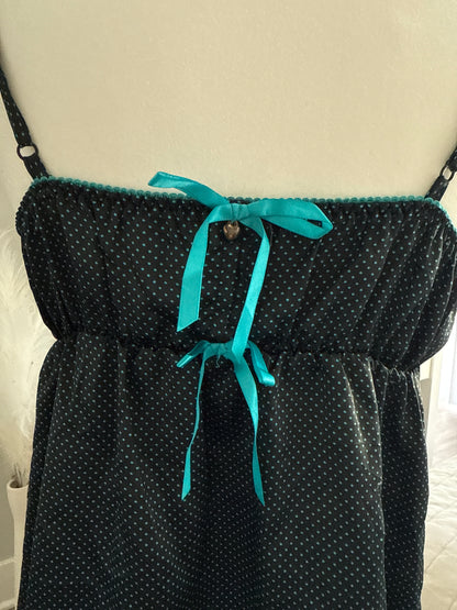 teal poppy mint spritz slip dress