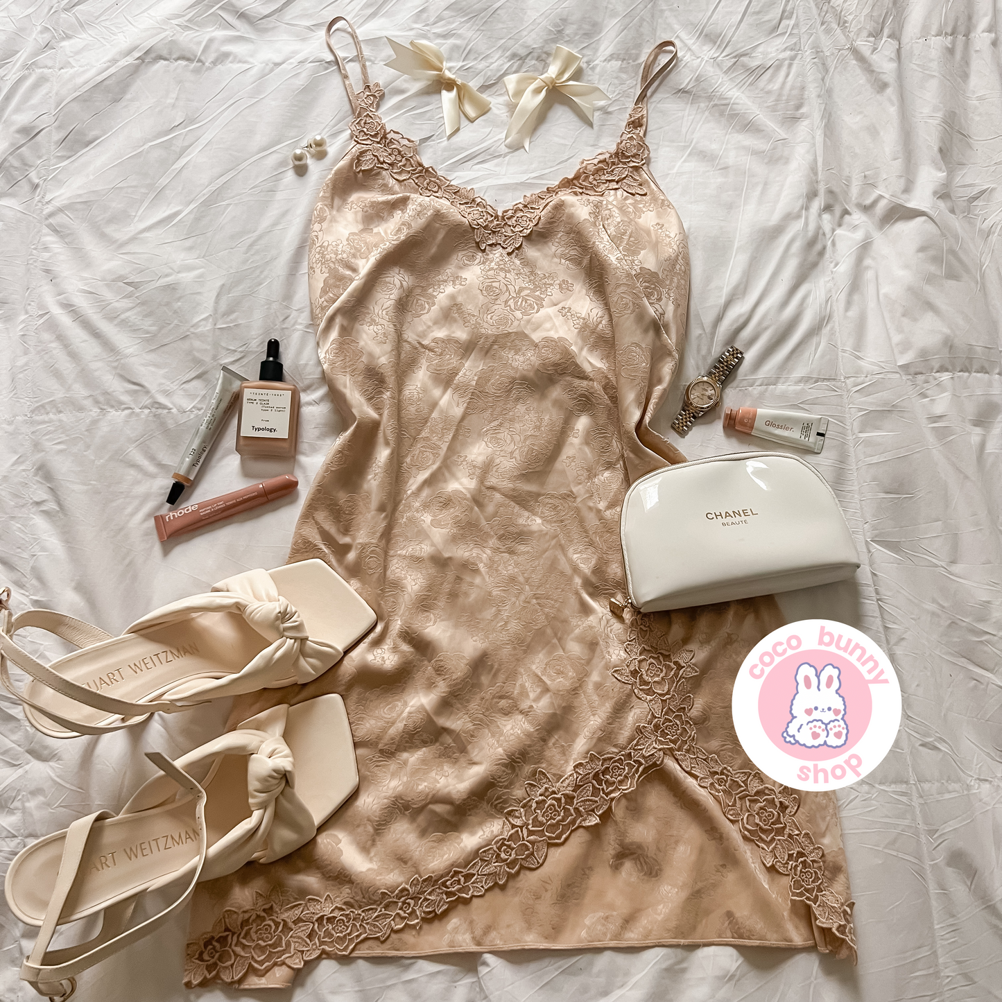 golden hour champagne slip dress