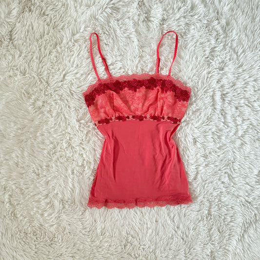 pink rose floral camisole