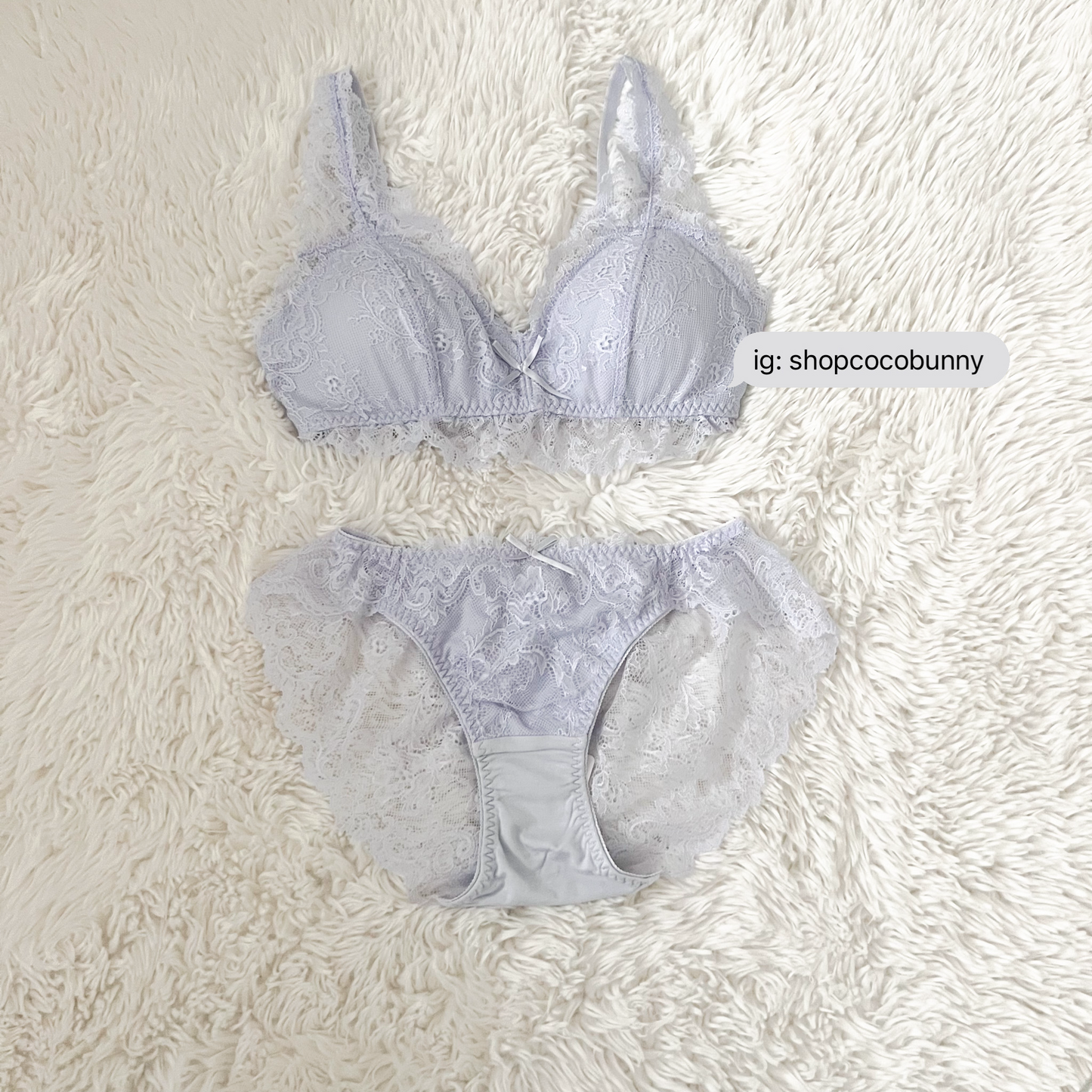 japanese brand lace purple bralette and briefs set