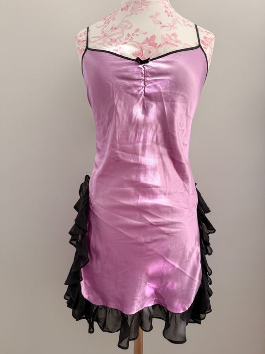snowflake lavender spritz slip dress