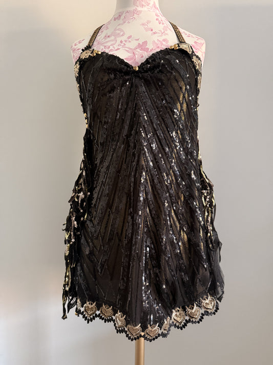 starfruit sequin sun daiquiri dress