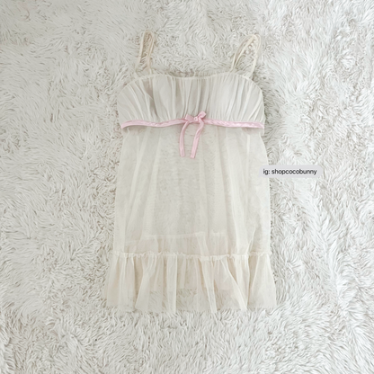 fantasies pink ribbon slip dress