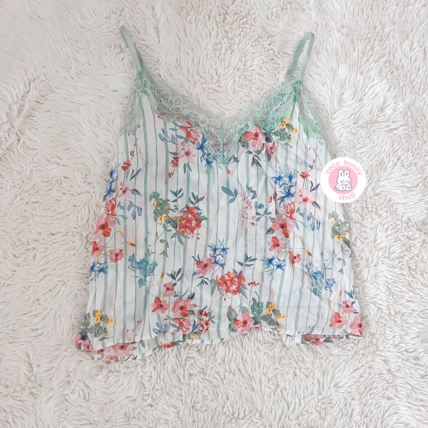 eblin floral and pin stripe camisole