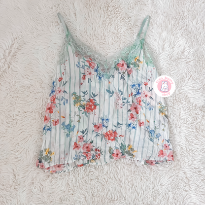 eblin floral and pin stripe camisole
