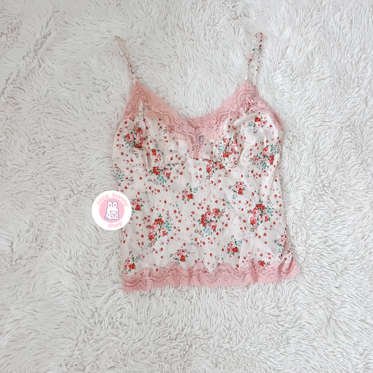 dainty elise floral pink lace camisole