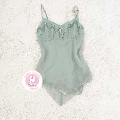 jellyfish sequin beaded top