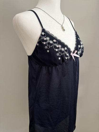 black licorice strawberry martini slip dress