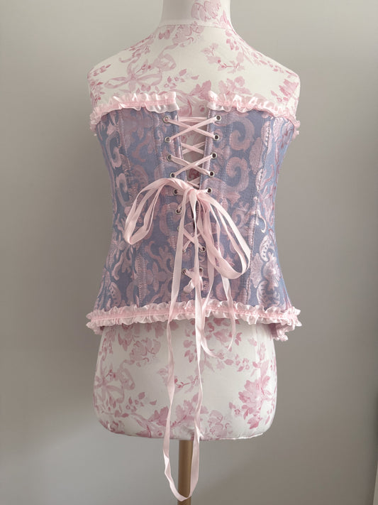 lilac rose drop martini corset
